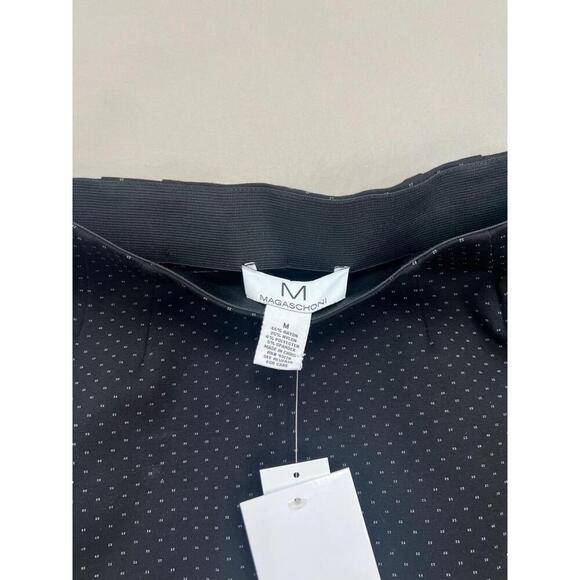 M MAGASCHONI Skirt Womens Size M Black White Knit Pencil Classic Pull On - Picture 4 of 10